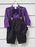 Black Knicker Set with Purple Shirt