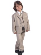Lito Classic Khaki Boy's 5-Piece Suit