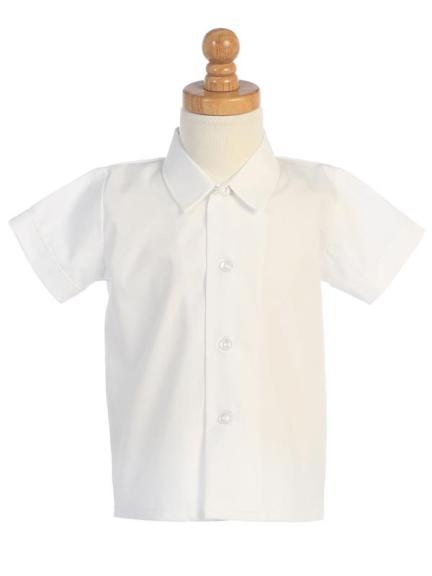 Boys Short Sleeve Dress Shirt - White