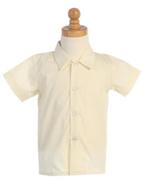 Boys Short Sleeve Dress Shirt - Ivory