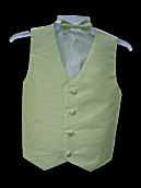 2 pc Silk Vest & Wrap Bow Tie - Green Sale