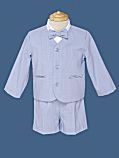Lt Blue Rayon Eton Suit by Lito SALE