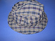 Navy Plaid Youth Bucket Hat