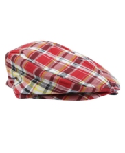 Rugged Butts Red Plaid Newsboy Driver Cap / Hat