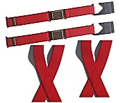 2 Red Magnetic Belts and 2 Red Suspenders for Toddlers SPECIAL