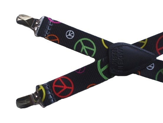 peace-sign elastic suspenders