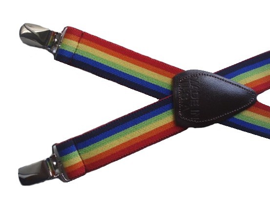 rainbow elastic suspenders