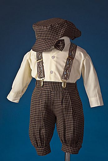 Special SALE - Sz 6mo Chocolate Brown Check  Knicker Set