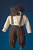 Special SALE - Sz 6mo Chocolate Brown Check  Knicker Set