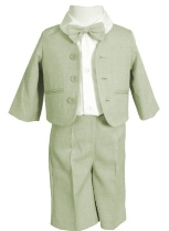 SALE 4 Pc Eton Suit w Walking Shorts - Sage (12 mo)