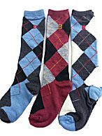 3 - Pair Pack of Boys Cotton  Argyle Knee Socks