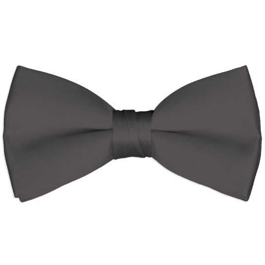 charcoal satin bow tie