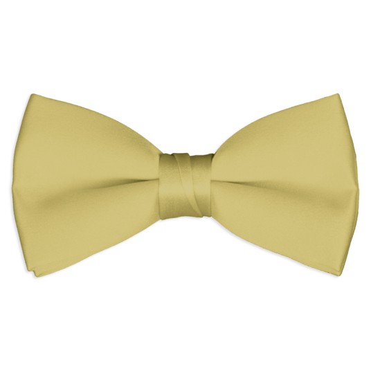 antique-gold satin bow tie