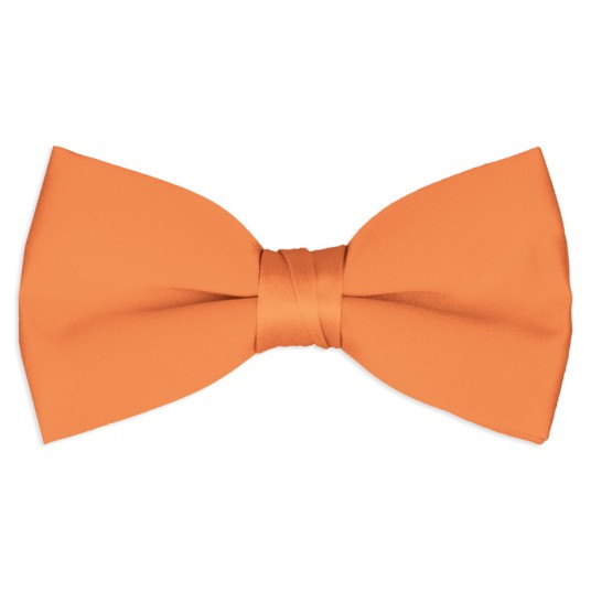 tangerine satin bow tie