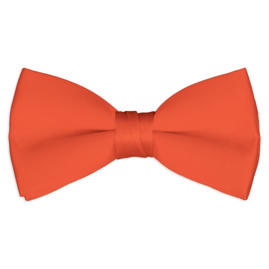 coral satin bow tie