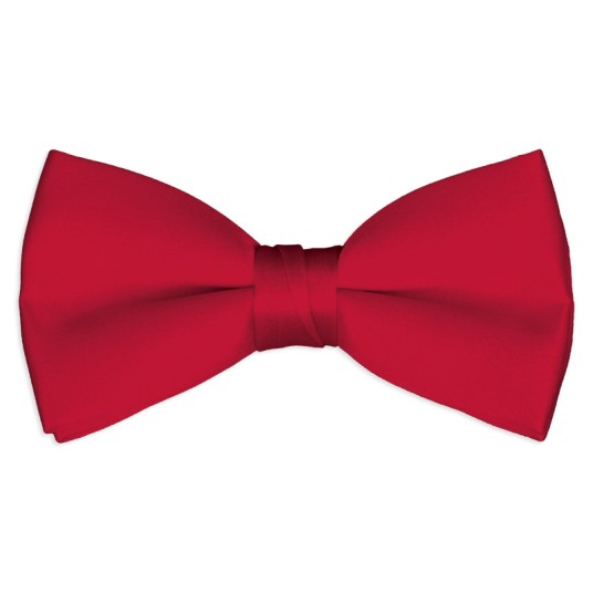 red satin bow tie