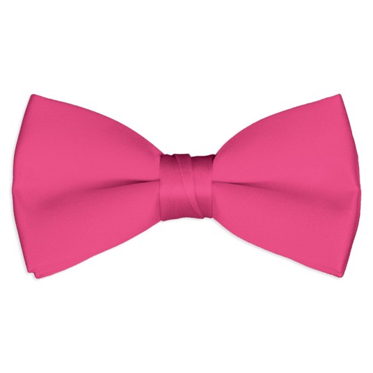 hot-pink satin bow tie