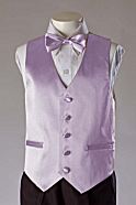 Lilac Satin Vest 3 Piece Set