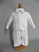 Close Out 4 - Piece Page Boy's Eton Suit - White