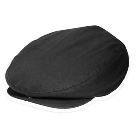 Youth Brushed Cotton Poor Boy Ivy Cap in Black