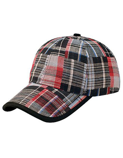 Plaid Golf Hat - Black