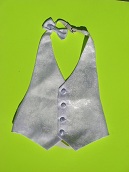 2 pc Backless  Silk Vest & Wrap Bow Tie